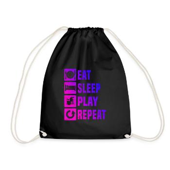Women Drummer Drums Playing Drums - Drawstring Bag - black - Front