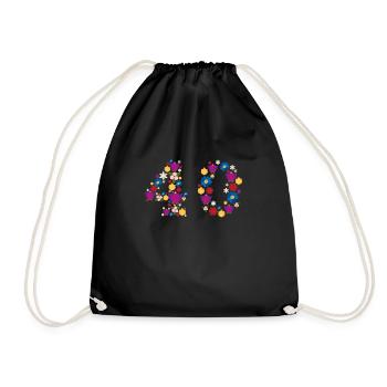 Fleurs 40 - Sac de sport léger - noir - Devant