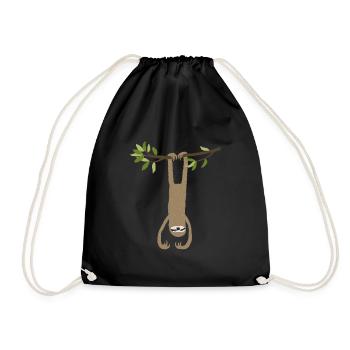 Faultier - Drawstring Bag - black - Front