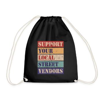 Soutenez vos vendeurs de rue locaux - Sac de sport léger - noir - Devant