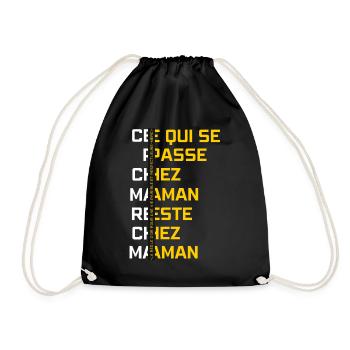 Ce qui se passe chez maman reste chez maman !!! - Sac de sport léger - noir - Devant
