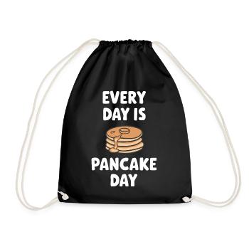 Pancakes Breakfast Food Pancake - Drawstring Bag - black - Front