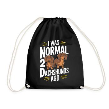Chien teckel - Sac de sport léger - noir - Devant