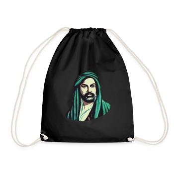 Expressive: Hz. Ali Design - Drawstring Bag - black - Front