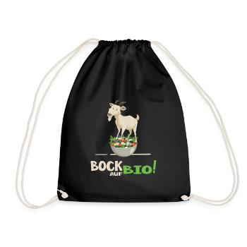 vegan bock auf bio veganlife - Turnbeutel - Schwarz - Vorne