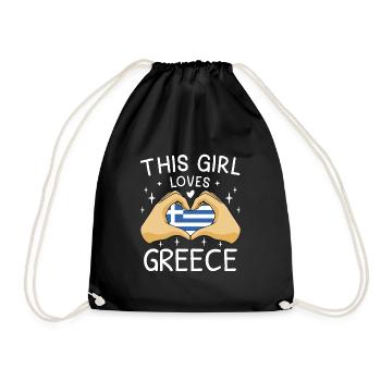 Grèce Drapeau Hellas Athènes Drapeau grec - Sac de sport léger - noir - Devant
