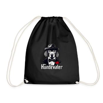 Dog Father, Mafia, Labrador, Dog Father - Drawstring Bag - black - Front