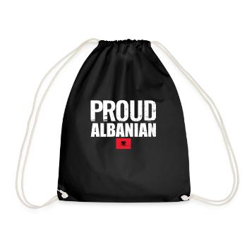Fier albanie Albanie drapeau albanais - Sac de sport léger - noir - Devant
