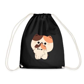 Couple de chats Tortie - Sac de sport léger - noir - Devant