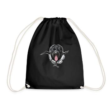RussianBlackTerrier Metal - Drawstring Bag - black - Front