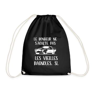 le bonheur ne s'achète pas - Sac de sport léger - noir - Devant
