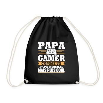 Papa gamer comme un papa normal - Sac de sport léger - noir - Devant