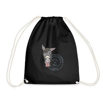 Mule head - Drawstring Bag - black - Front