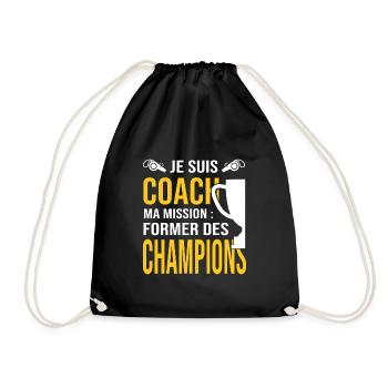 Coach entraineur capitaine équipe sport - Sac de sport léger - noir - Devant