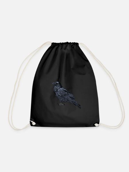 Raben Shirt als Geschenk für Liebhaber und Fans - Turnbeutel - Schwarz