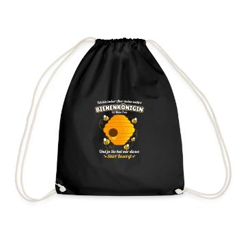 Imker Bienenstock Imkerei Bienen Honig Spruch - Turnbeutel - Schwarz - Vorne