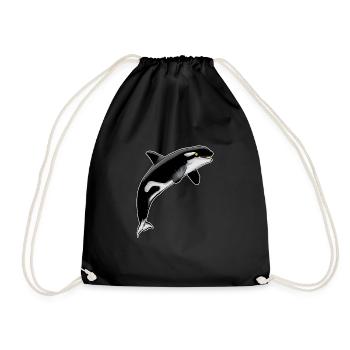 Orque épaulard espèces de baleines mammifères marins - Sac de sport léger - noir - Devant