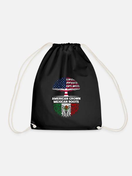 American grown Mexican Roots Mexiko - Turnbeutel - Schwarz