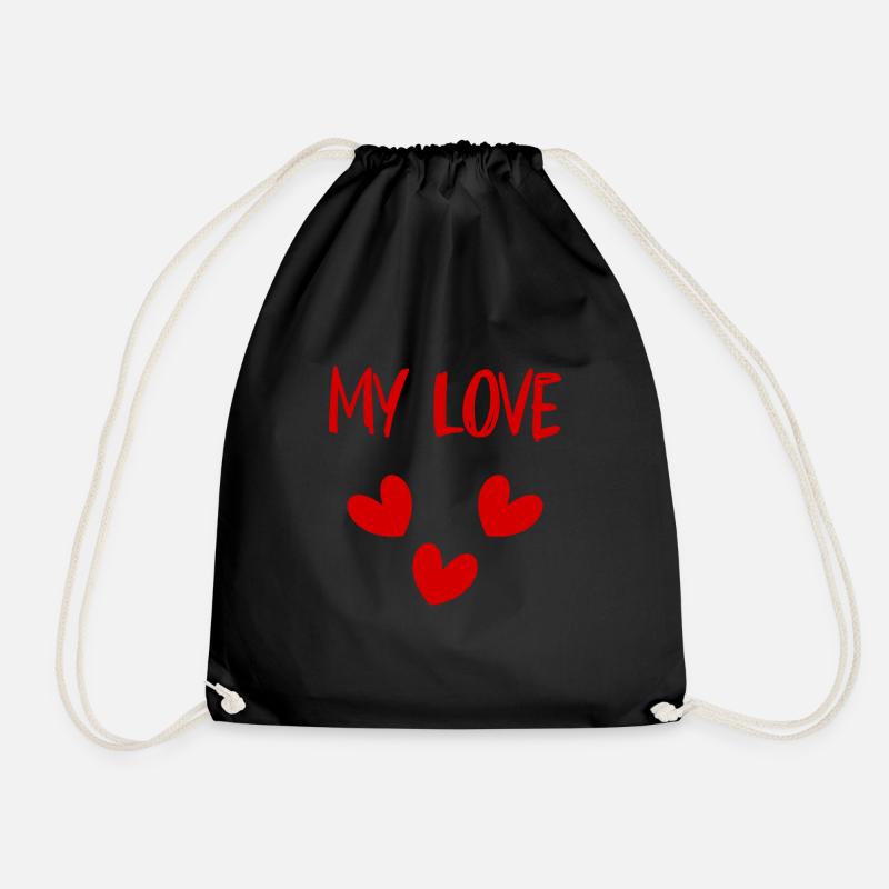 LIEBE. VALENTINSTAG. JUNGGESELLINNENABSCHIED. ICH LIEBE DICH. ICH LIEBE DICH. - Turnbeutel - Schwarz