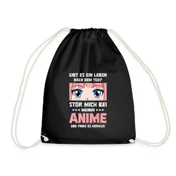 Gibt es ein Leben Nach dem Tod Manga Japan Anime - Turnbeutel - Schwarz - Vorne