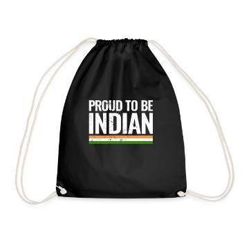 Fier d’être Indian Indian Flag India - Sac de sport léger - noir - Devant