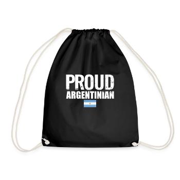 Fier argentin Argentine Drapeau argentin - Sac de sport léger - noir - Devant