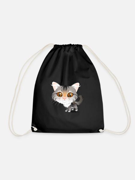 Katze - Turnbeutel - Schwarz