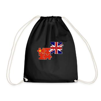 Chine Grande-Bretagne Drapeau chinois britannique - Sac de sport léger - noir - Devant