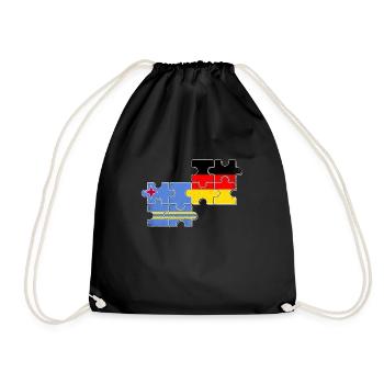 Aruba Deutschland Flagge Arubaner Deutscher - Turnbeutel - Schwarz - Vorne
