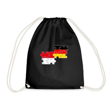 Indonesien Deutschland Flagge - Turnbeutel - Schwarz - Vorne