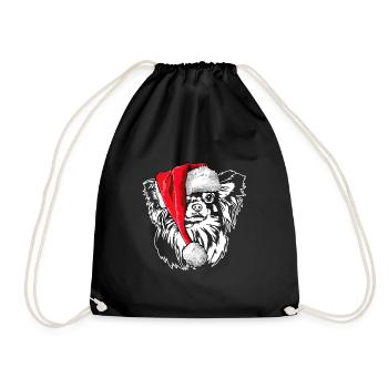Santa Chihuahua Christmas Dogs Dog Wilsigns - Drawstring Bag - black - Front
