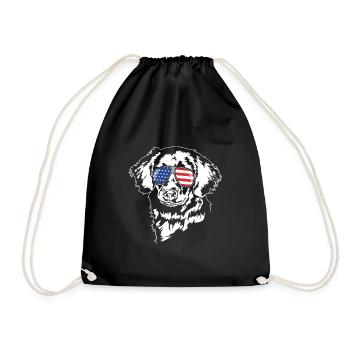 Stabjihoun Lunettes de soleil drapeau américain chiens Wilsigns - Sac de sport léger - noir - Devant