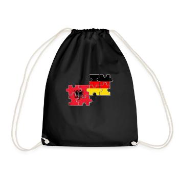 Albanie Allemagne Drapeau Albanais Allemand - Sac de sport léger - noir - Devant