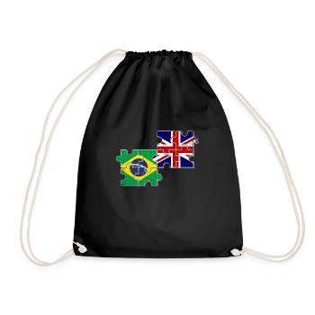 Brésil Grande-Bretagne Drapeau Brésilien Britannique - Sac de sport léger - noir - Devant