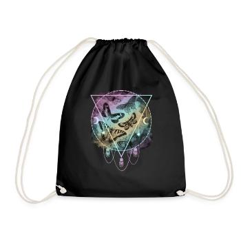 Colorful butterflies Pastel Goth - Drawstring Bag - black - Front