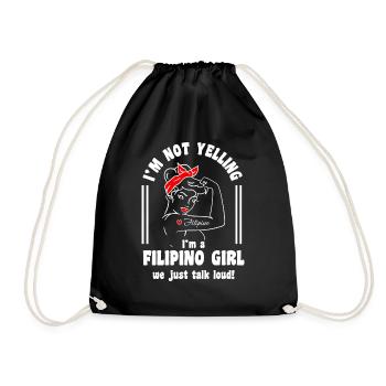 Filipino Girl Design für stolze Pinays - Turnbeutel - Schwarz - Vorne