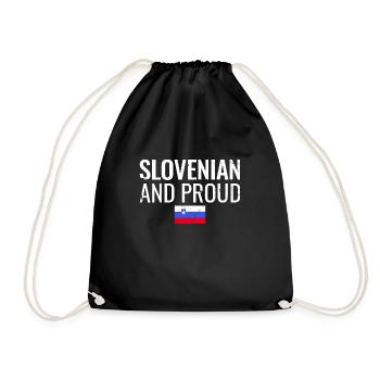 Slovénie Drapeau slovène Drapeau slovène Slovène - Sac de sport léger - noir - Devant