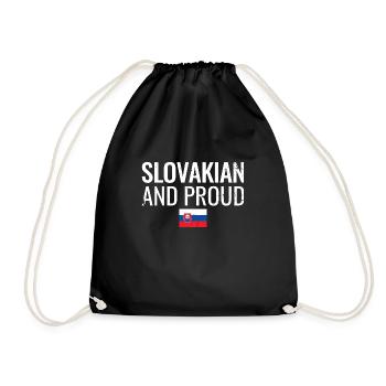 Slovakian And Proud Slovakia Slovak Slovak - Drawstring Bag - black - Front