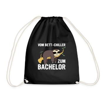 VOM BETT CHILLER ZUM BACHELOR - Turnbeutel - Schwarz - Vorne