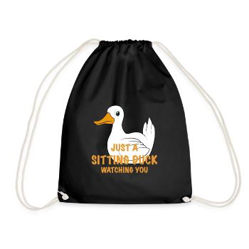 Drôle de dicton de canard - Sac de sport léger - noir - Devant