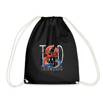 TKD Korea Yin & Yang Drache Taekwondo - Turnbeutel - Schwarz - Vorne