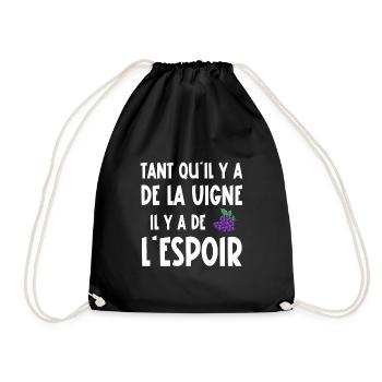 tant qu'il y a de la vigne - Sac de sport léger - noir - Devant