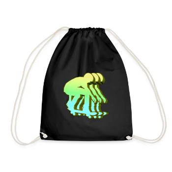 Skateboarder 3D - Drawstring Bag - black - Front