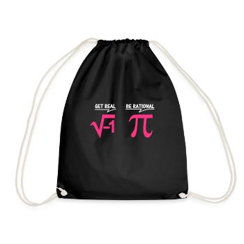 get real - be rational (2c) - Turnbeutel - Schwarz - Vorne