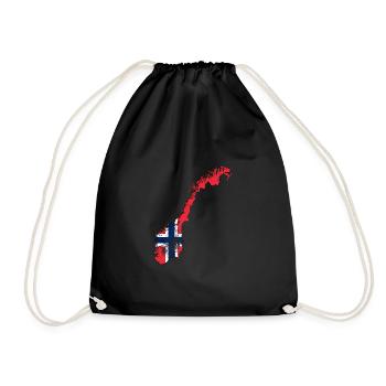 Norway Flag vintage - Sac de sport léger - noir - Devant