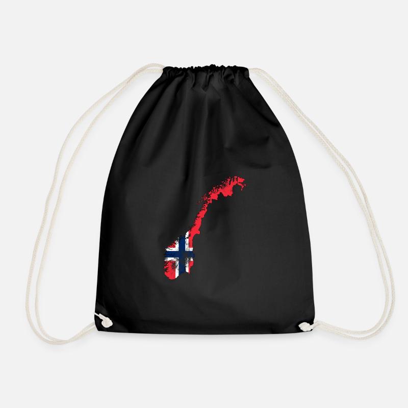 Norway Flag vintage - Turnbeutel - Schwarz