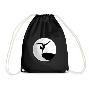 gymnastics gymnast gymnastics - Drawstring Bag - black - Front