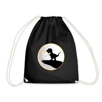 badminton badminton-dino TRex saurus - Drawstring Bag - black - Front