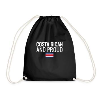 Drapeau du Costa Rica et fier du Costa Rica - Sac de sport léger - noir - Devant