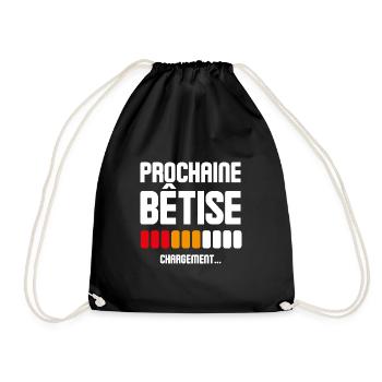 Chargement prochaine bêtise - Sac de sport léger - noir - Devant